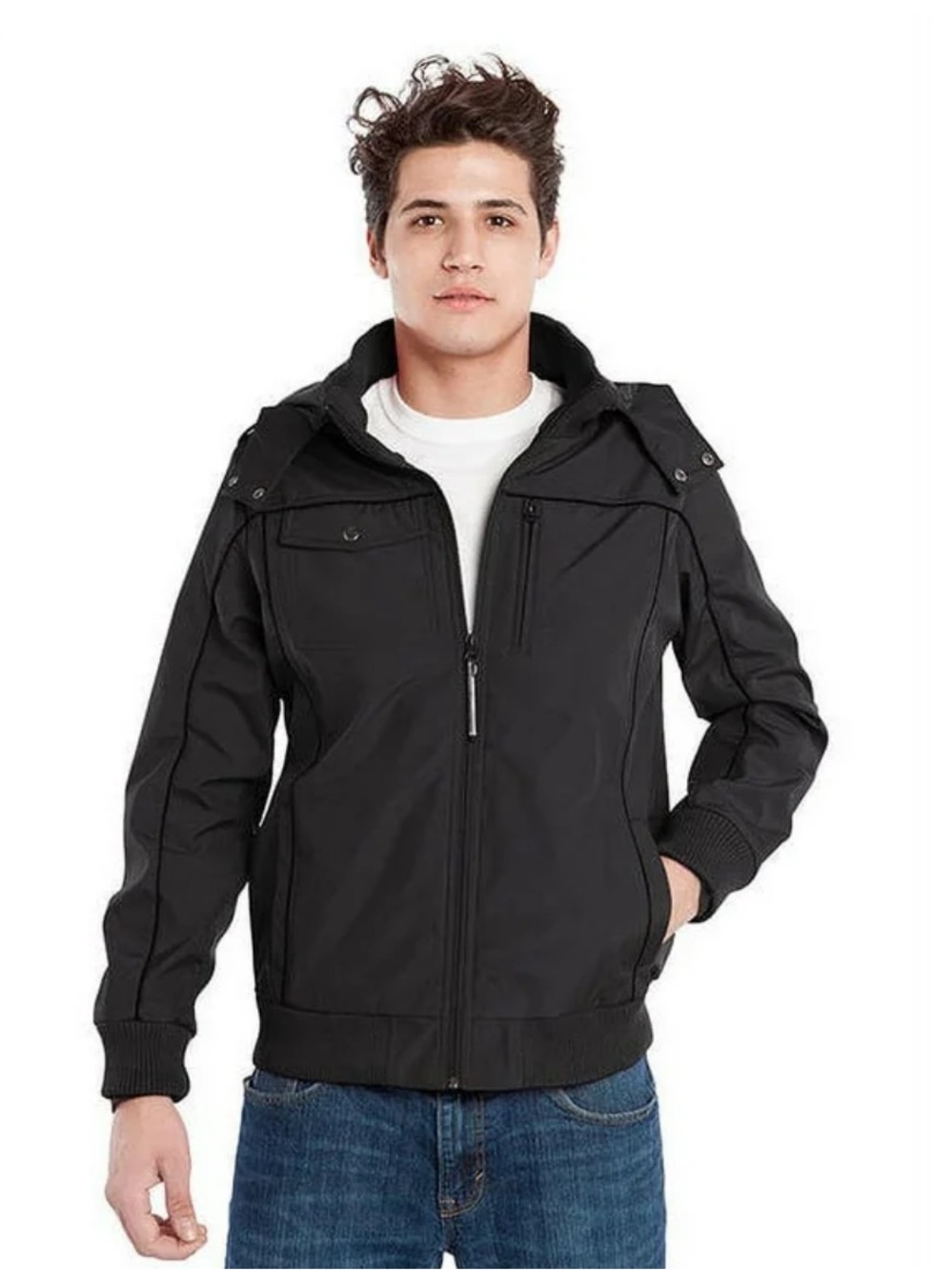 Baubax Men's Black Hooded Jacket